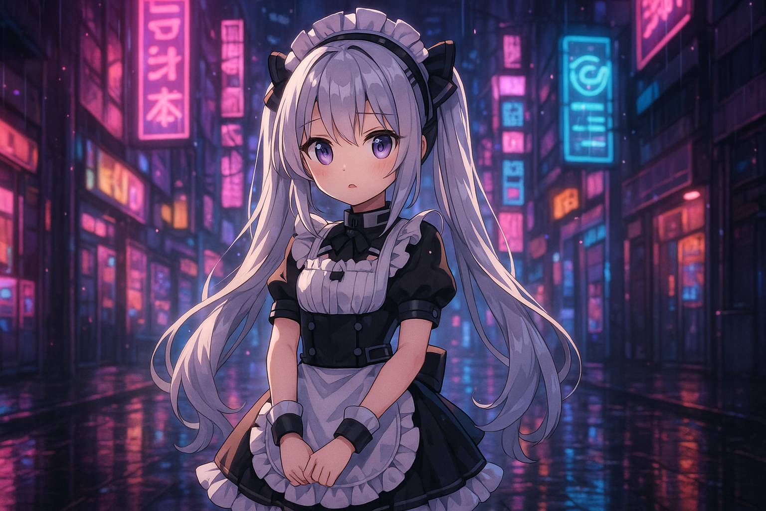 玩物社区教程动漫 - 赛博朋克少女